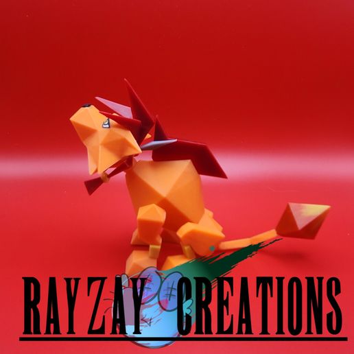 Red 13 from Final Fantasy VII low poly Action figure - 3D model önizlemesi