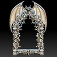 ocho-2.jpg Gothic frame with bat