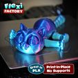 Dan-Sopala-Flexi-Factory-Cat.jpg Fichier STL Kitten Flexi Print-in-Place mignon・Objet imprimable en 3D à télécharger