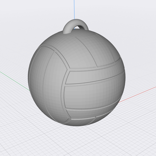 Volleyball Keychain 3D model