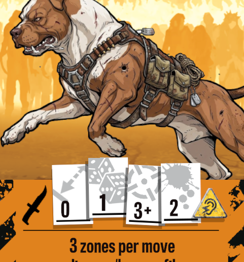 custom dog companion for zombicide rusty 3D model preview