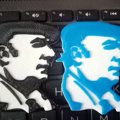 Captura.png Fichier STL gratuit Silhouette de Pablo Neruda Multicolore・Plan pour impression 3D à télécharger, Estairco