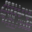 kitchen.png Architecture Interior Mega Pack 353 STL Models Furniture Miniature Scale 1:50 Diorama Design Dollhouse Kitbash Bundle OBJ 3MF Assets