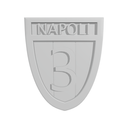 Scudetto-napoli.png STL file “Scudetto NAPOLI 3 - Championship - Badge - Shield”・3D print design to download