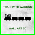 TRAIN WITH WAGONS Mi vesew WALL ART 2D TRAIN WITH WAGONS KIDS ROOM WALL ART 2D 02