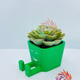 6.png Smiling flower pot / 3mf pot handle included