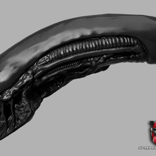 👽 Xenomorph Life-Size Head 1:1 Replica・ STL File for 3D printing・Cults