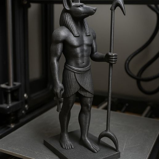 IMG_٢٠٢٥٠٤١٢_١٥٢٨٥٣.jpg Ancient Egyptian Anubis Statue - 3D Printable Model