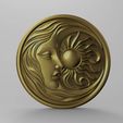 3110-B.286.jpg Sun and Moon Face STL File for 3D Printing CNC Carving