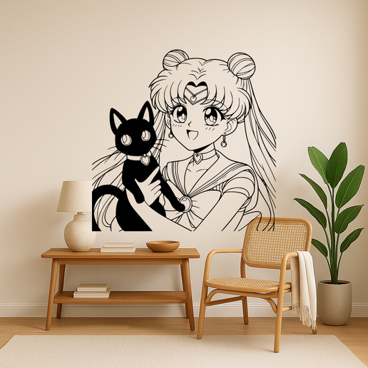 Sailor Moon - Chibiusa Holding A Stuffed Animal