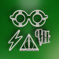 render_001.png Set 4 Harry Potter Cutters