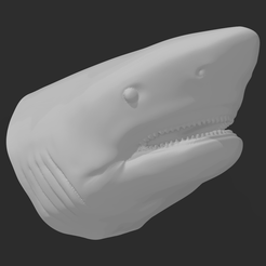 Screenshot-2023-03-12-155147.png STL file Shark Head Bust Wall Art・Model to download and 3D print