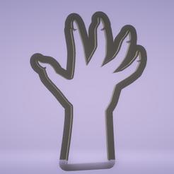 c1.png STL file cookie cutter halloween hand・3D printer model to download, satis3d