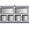 6-pocket-recta-tray-06.jpg Rectangular 6 pockets serving tray relief 3D print model
