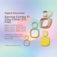 Cover-7.png Earring Combo 17 Clay Cutter - Earring STL Digital File Download- 12 sizes and 2 Earring Cutter Versions, cookie cutter, Geometric