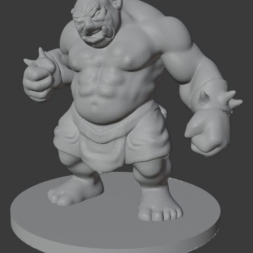 👹 Ogre #3 50mm (DND / TTRPG)・Free 3D File for ・Cults