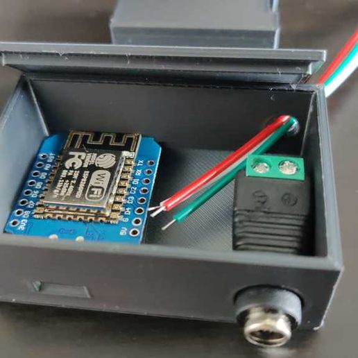 D1 mini box with lid 3D model