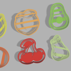 Captura-de-Pantalla-2023-02-23-a-la-s-18.30.12.png Archivo STL Cookie Cutters Fruit Fruta X7・Diseño de impresión en 3D para descargar