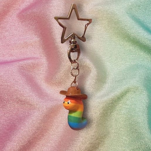 STL file Cowboy worm (backyardigans) keychain / earrings 🤠 ・3D ...