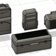 Bagage-4.png 1/18 Valise divers de transport / Various transport suitcase diecast