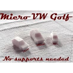 3eb32d592d5ae967faff33a3c99f4c4e_preview_featured.jpg Free STL file Volkswagen Golf GTI - Low Poly Miniature - No supports needed・3D printing idea to download