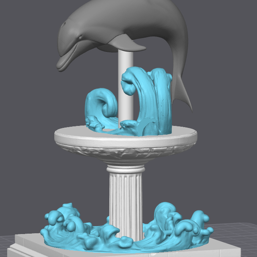 🐬 Dolphin with base・ STL File for 3D printing・Cults