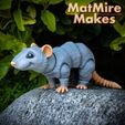 Painted-0246-copy.jpg Rat Articulated Fidget Figure, 3mf included, cute rodent flexi