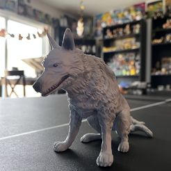 Moro -モロの君 Moro no Kimi -Wolf- Prinzessin Mononoke - Hundesitzende Pose-FANART FIGURINE