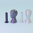 5.png 3D printable flower vase face shaped flower vase 3D print model