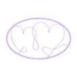 Thin heart ready oval.stl Fancy Dünne Herzen Wanddekor #VALENTINEXCULTS