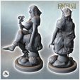 3.jpg Female creature sitting on a rock with a magic staff and a hood over the head (SFW version) (12) - Medieval Fantasy Magic Feudal Old Archaic Saga 28mm 15mm