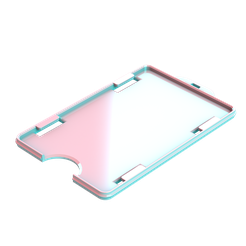 BadgeHolderSingleBlank_1.png STL file Badge Holder for Lanyard (v2)・Model to download and 3D print