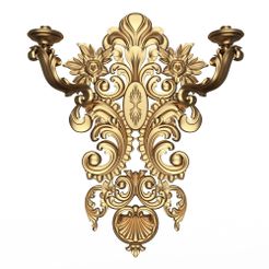 Classic-Wall-Chandelier-05-1.jpg Fichier 3D Lustre mural classique 05・Modèle pour imprimante 3D à télécharger