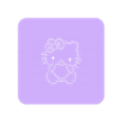 HellowKitty003-7cm12x12.stl Set Stencil + Cutter "Hellow Kitty #1".