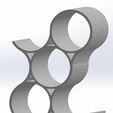 111.jpg Modern wine stand / rack for 5 bottles - 3D printing, decorative design