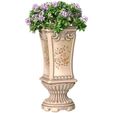 3ddd1.jpg 古典陶瓷花瓶瓮花盆中的观赏植物花朵 3D 模型