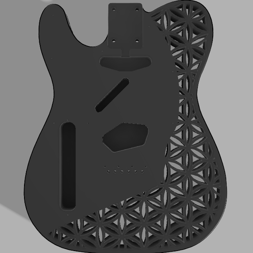 black.png Benutzerdefinierte Fender Telecaster Blume des Lebens Design-Muster Linkshänder