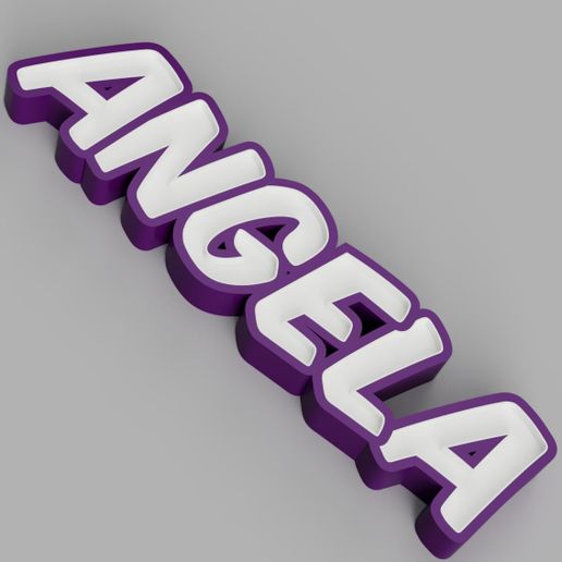 NAMELED ANGELA - LED LAMP WITH NAME 3D model