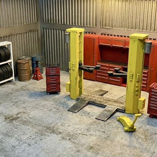 🧑‍🔧 Ultimate 1/64 Garage Equipment & Tools Pack (Lift, Workbench, Jacks ...