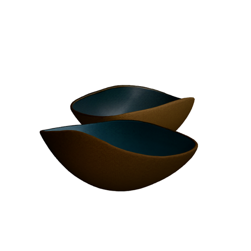 Asymmetrical Modern Bowl Set 3D model