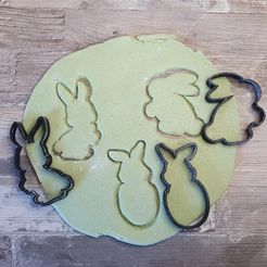 il_1140xN.3747850177_qd1a.jpg 3 x Easter Bunny Cookie Cutter / Easter Bunny Cutter