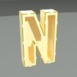N_render-3d.jpeg 3D ALPHABET LETTERS & NUMBERS DESIGNS FOR LASER CUTTING +30CM