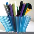 8.jpg Free STL file Wavy Penholders Collection (15 files)・3D printable model to download