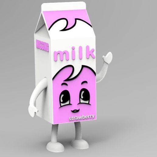 Milky Girl - Coffee and TV - Blur 3D model