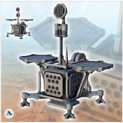 0.jpg STL file Space exploration probe with photovoltaic panels (1) - Future Sci-Fi SF Infinity Terrain Tabletop Scifi・Template to download and 3D print