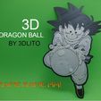 KAME KAME.jpg Free STL file 3D Drawing Son Goku (DRAGON BALL)・Object to download and to 3D print