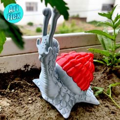 IMG_4.jpg STL file CUTE SNAIL PRINT IN PLACE-2・3D printer design to download