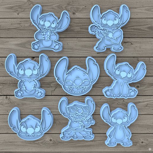 STITCH COOKIE CUTTER SET1 - 3D model önizlemesi