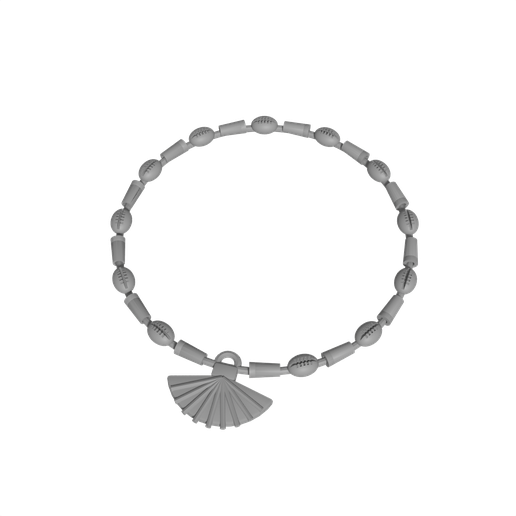 Shell Bead Necklace, Prehistoric Cowrie Shell Jewelry