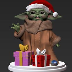 ZBrush ScreenGrab01.jpg Baby Yoda Christmas